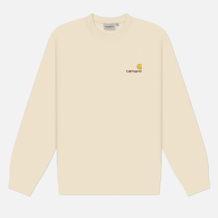 Мужская толстовка Carhartt WIP American Script, цвет бежевый, размер M