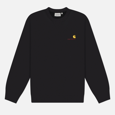 Мужская толстовка Carhartt WIP American Script, цвет чёрный, размер M