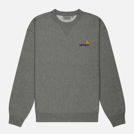 Мужская толстовка Carhartt WIP American Script, цвет серый, размер L