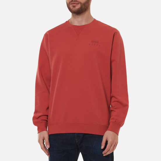Мужская толстовка Edwin Base Crew Heavy Felpa Burnished Sunset Garment Washed