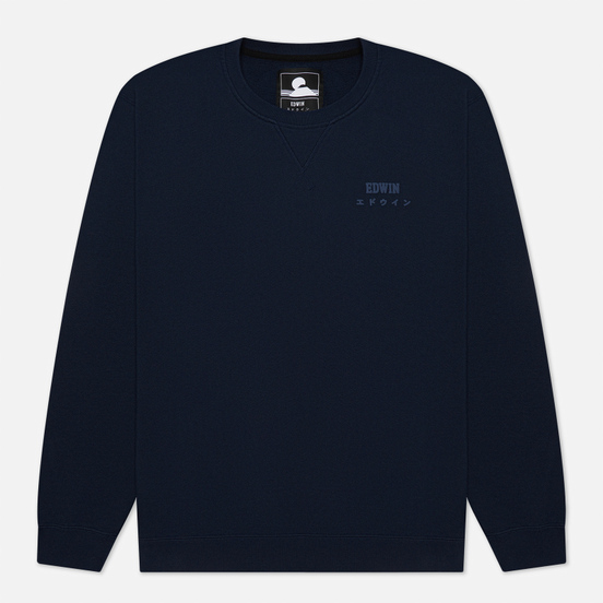 Мужская толстовка Edwin Base Crew Heavy Felpa Navy Blazer Garment Washed
