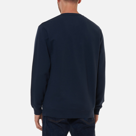Мужская толстовка Edwin Base Crew Heavy Felpa Navy Blazer Garment Washed