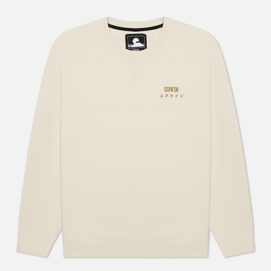Мужская толстовка Edwin Base Crew Heavy Felpa Whisper White Garment Washed
