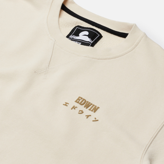 Мужская толстовка Edwin Base Crew Heavy Felpa Whisper White Garment Washed