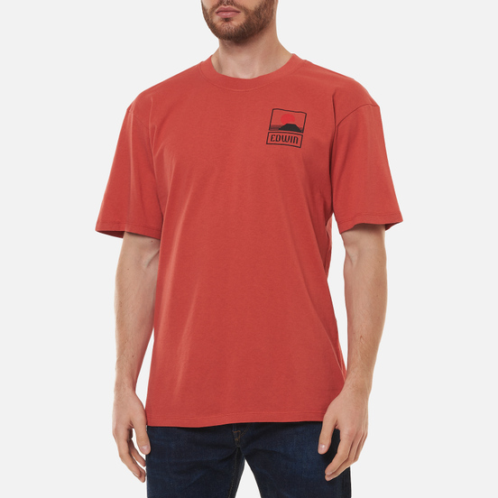 Мужская футболка Edwin Sunset On Mount Fuji Burnished Sunset Garment Washed