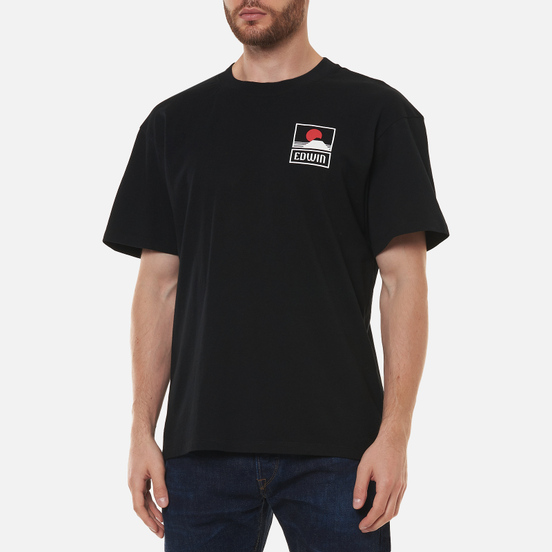 Мужская футболка Edwin Sunset On Mount Fuji Black Garment Washed
