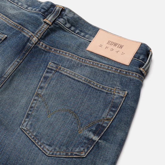 Мужские джинсы Edwin ED-80 Yoshiko Left Hand Denim 12.6 Oz Blue Ariki Wash
