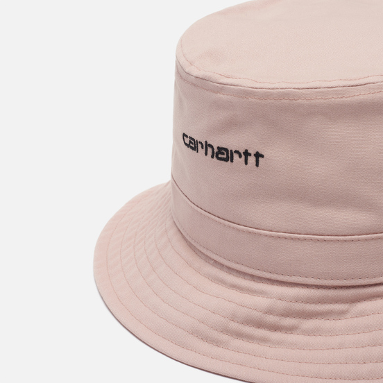 Панама Carhartt WIP Script Bucket 7.7 Oz Frosted Pink/Black