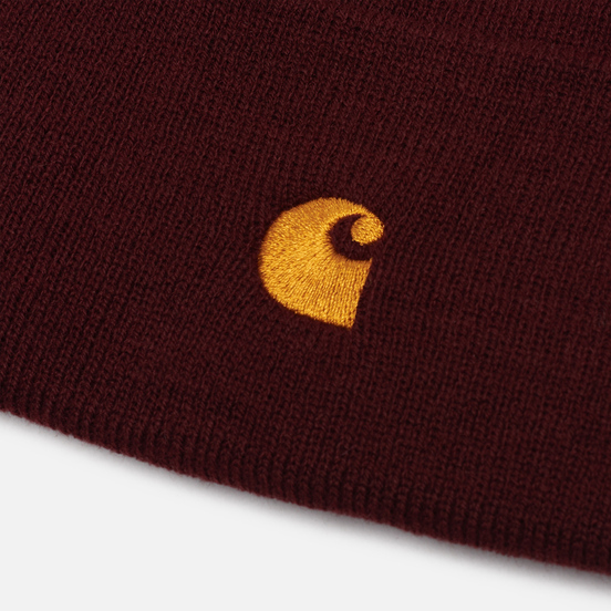 Шапка Carhartt WIP Chase Bordeaux/Gold