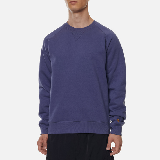 Мужская толстовка Carhartt WIP Chase 13 Oz Cold Viola/Gold