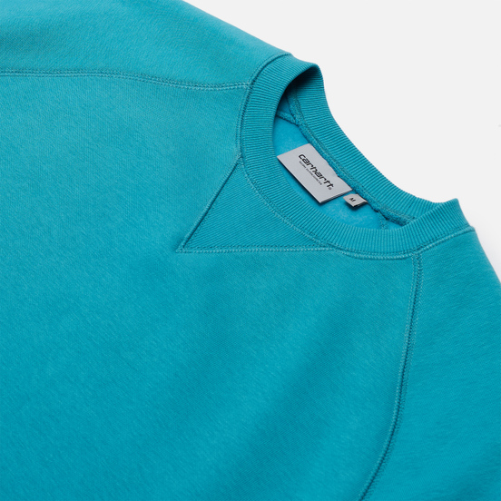 Мужская толстовка Carhartt WIP Chase 13 Oz Frosted Turquoise/Gold
