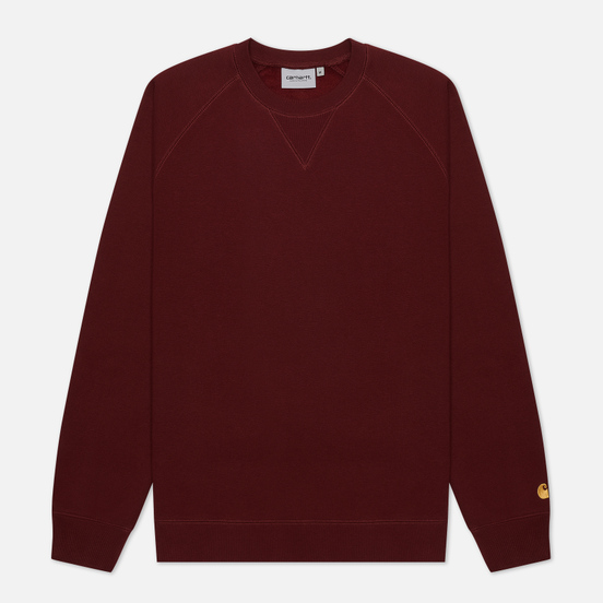 Мужская толстовка Carhartt WIP Chase 13 Oz Bordeaux/Gold