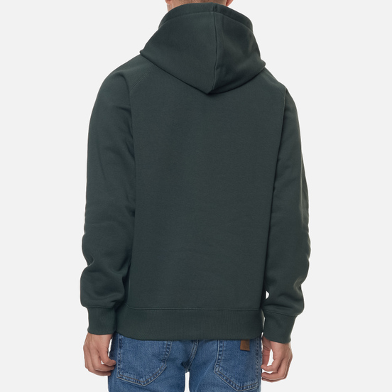 Мужская толстовка Carhartt WIP Chase 13 Oz Hooded Dark Teal/Gold