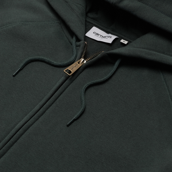 Мужская толстовка Carhartt WIP Chase 13 Oz Full-Zip Hoodie Dark Teal/Gold