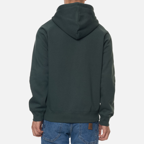 Мужская толстовка Carhartt WIP Chase 13 Oz Full-Zip Hoodie Dark Teal/Gold