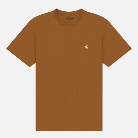 Мужская футболка Carhartt WIP Chase, цвет коричневый, размер L