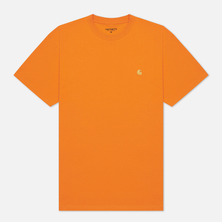 Мужская футболка Carhartt WIP S/S Chase, цвет оранжевый, размер L
