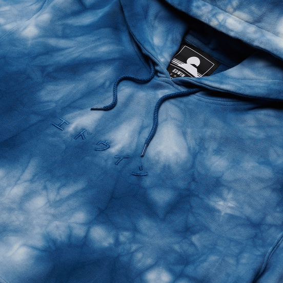 Мужская толстовка Edwin Katakana Hoodie Batik Garment Dyed Vintage Blue