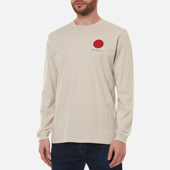 Мужской лонгслив Edwin Japanese Sun Silver Grey Garment Washed