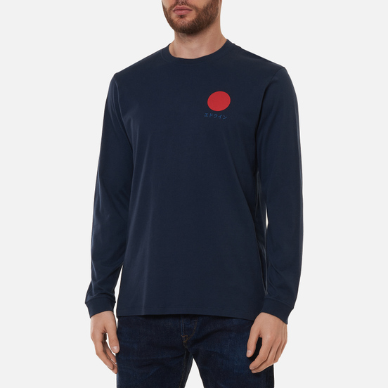 Мужской лонгслив Edwin Japanese Sun Navy Blazer Garment Washed