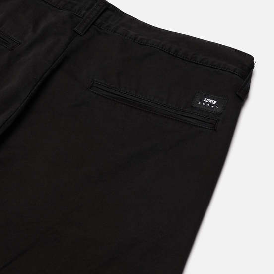 Мужские брюки Edwin 45 Chino PFD Compact Twill 9 Oz Black Garment Dyed