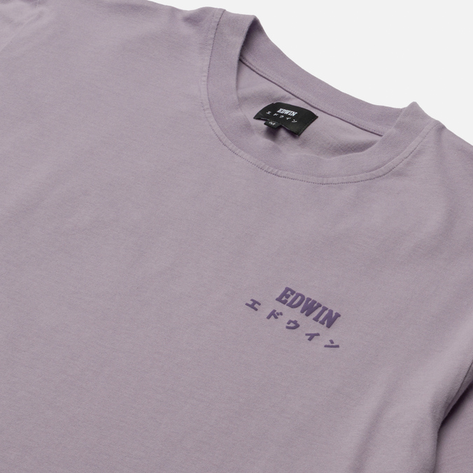 Мужская футболка Edwin, цвет фиолетовый, размер M I026690.0WS.67 Edwin Logo Chest - фото 2
