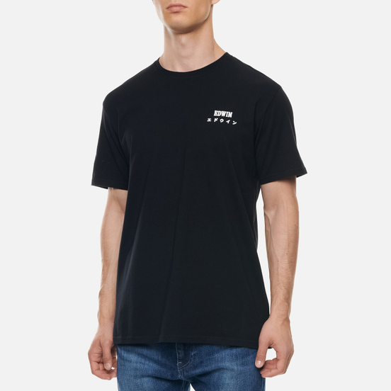 Мужская футболка Edwin Edwin Logo Chest Black/White Print