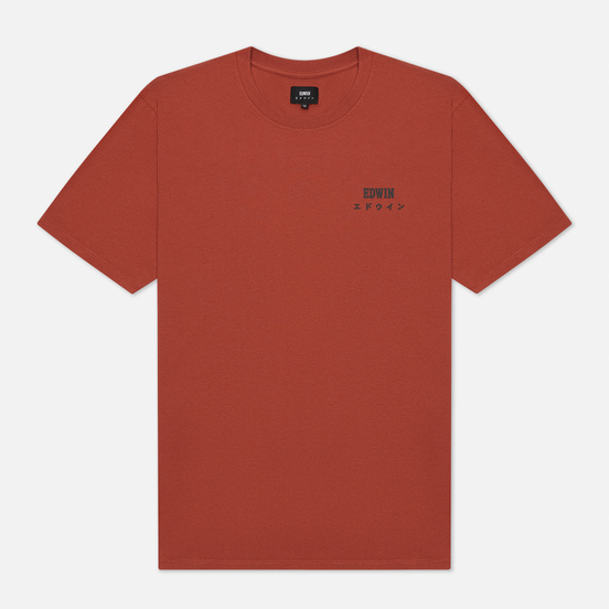 Мужская футболка Edwin Edwin Logo Chest Auburn Garment Washed