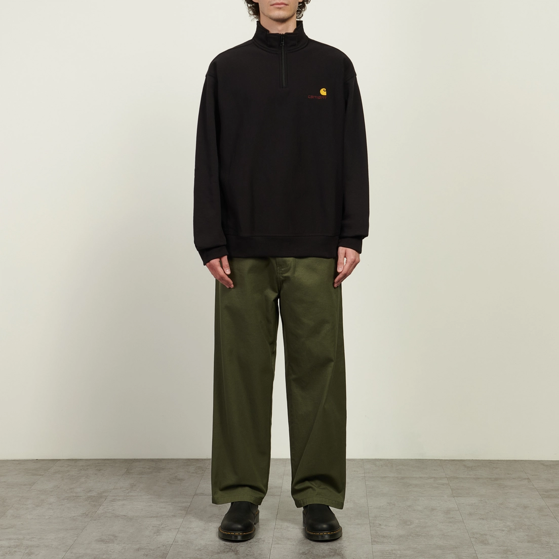 Carhartt WIP Мужская толстовка Half Zip American Script