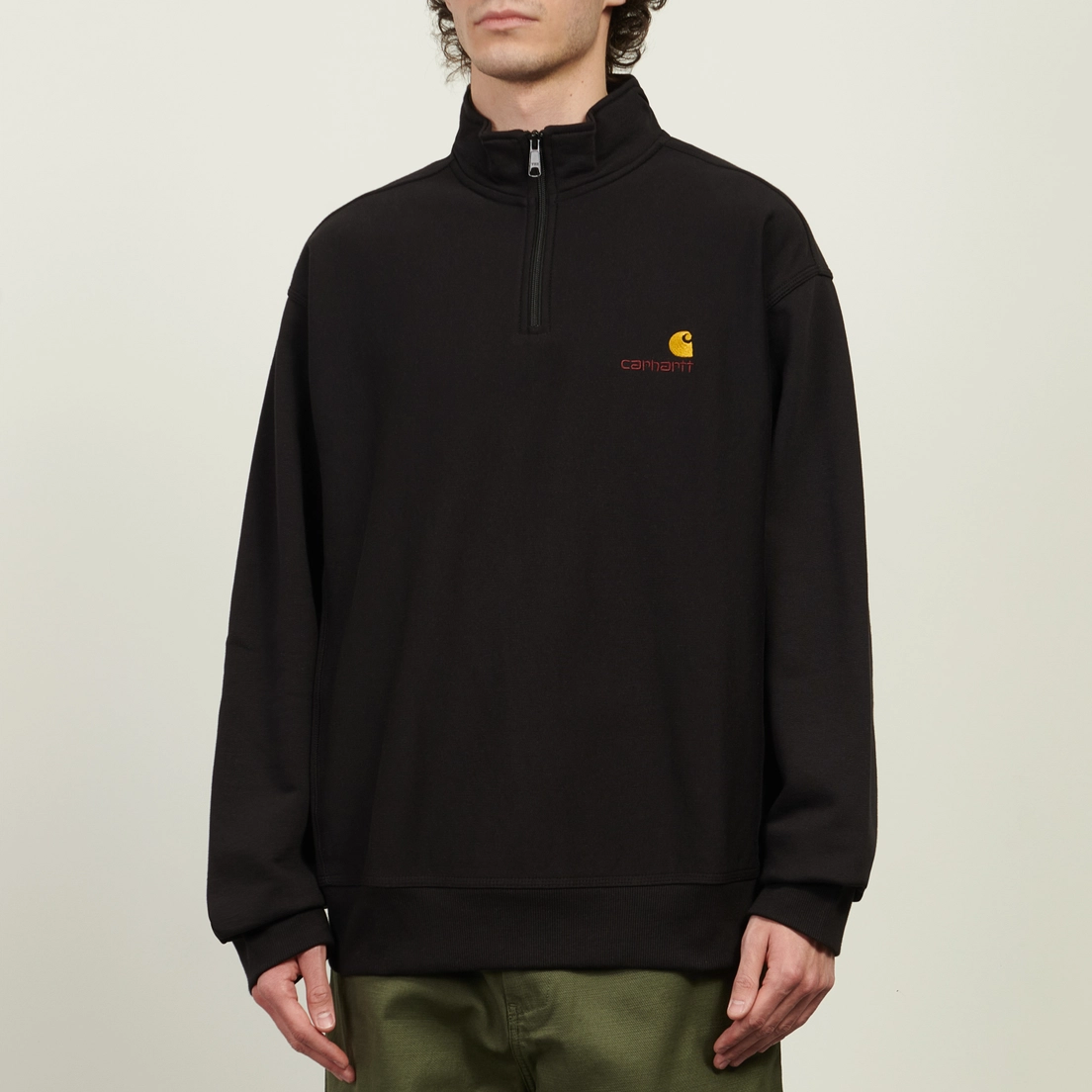 Carhartt WIP Мужская толстовка Half Zip American Script