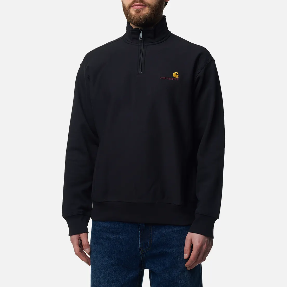 Carhartt WIP Мужская толстовка Half Zip American Script