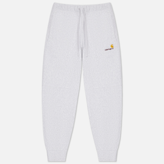 Мужские брюки Carhartt WIP American Script 12.3 Oz Ash Heather