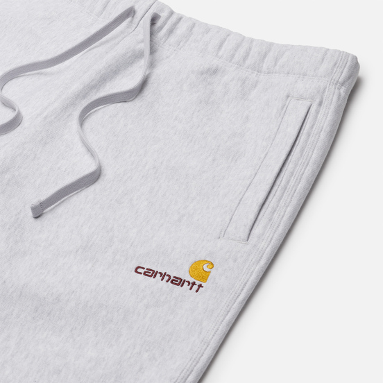 Мужские брюки Carhartt WIP American Script 12.3 Oz Ash Heather