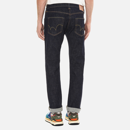 Мужские джинсы Edwin ED-55 CS Yuuki Blue Denim 12.8 Oz Blue Rinsed Contrast