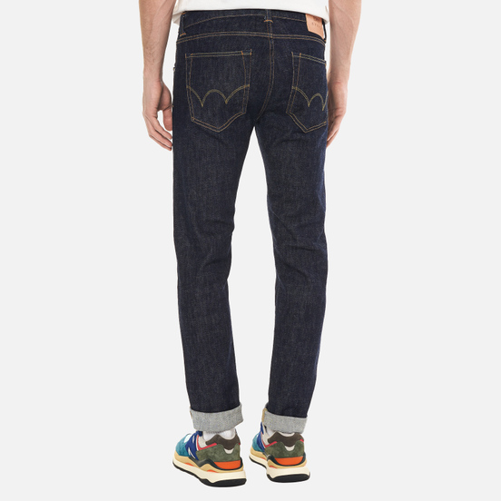 Мужские джинсы Edwin ED-85 CS Yuuki Blue Denim 12.8 Oz Blue Rinsed Contrast