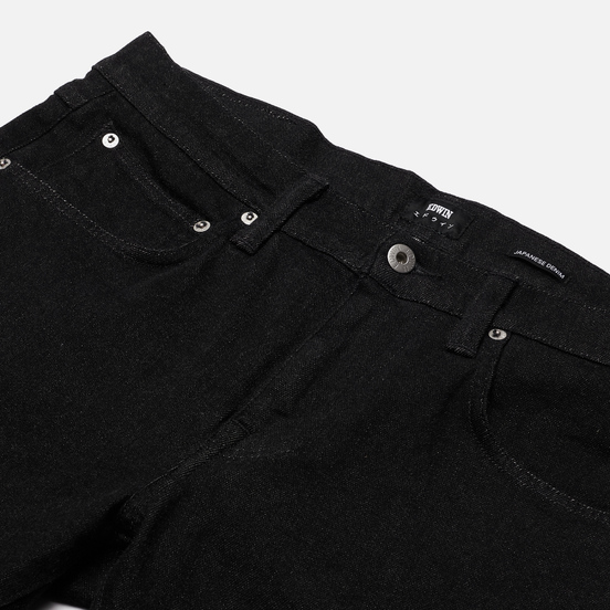 Мужские джинсы Edwin ED-55 CS Ayano Black Denim 11.8 Oz Black Rinsed