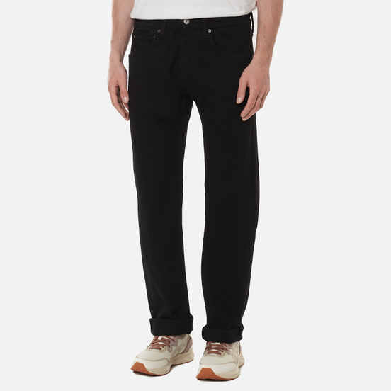 Мужские джинсы Edwin ED-55 CS Ayano Black Denim 11.8 Oz Black Overdyed