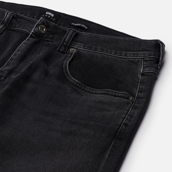 Мужские джинсы Edwin ED-55 CS Ayano Black Denim 11.8 Oz Black Kazu Wash