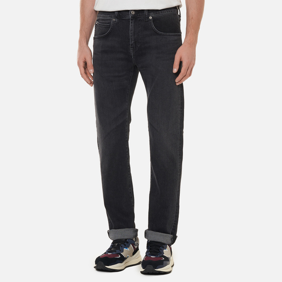 Мужские джинсы Edwin ED-55 CS Ayano Black Denim 11.8 Oz Black Kazu Wash