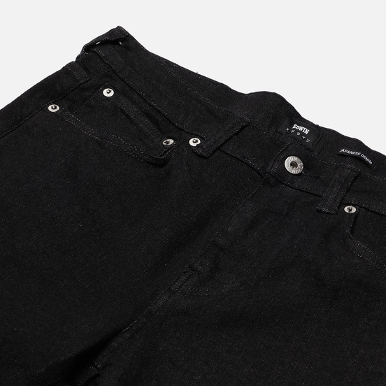 Мужские джинсы Edwin ED-80 CS Ayano Black Denim 11.8 Oz Black Rinsed