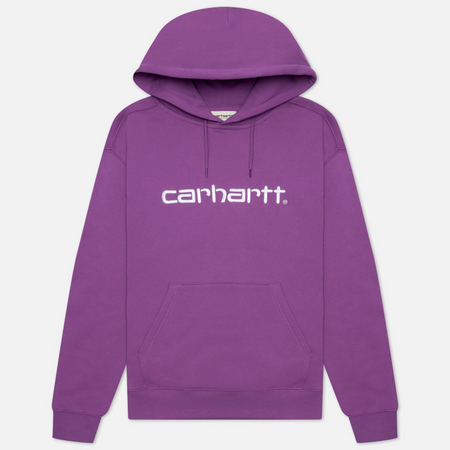 Женская толстовка Carhartt WIP W Carhartt Hooded 9 Oz, цвет фиолетовый, размер L