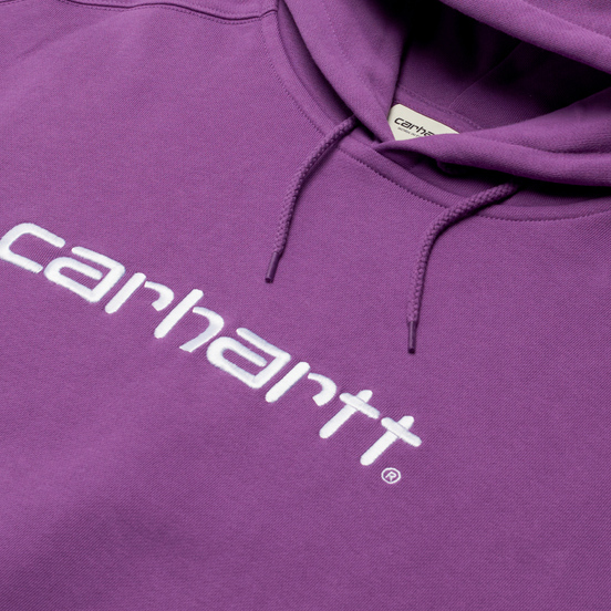 Женская толстовка Carhartt WIP W Carhartt Hooded 9 Oz Aster/White