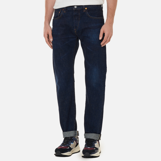 Мужские джинсы Edwin Regular Tapered Dark Pure Indigo Rainbow Selvage 13.5 Oz Blue Dark Used