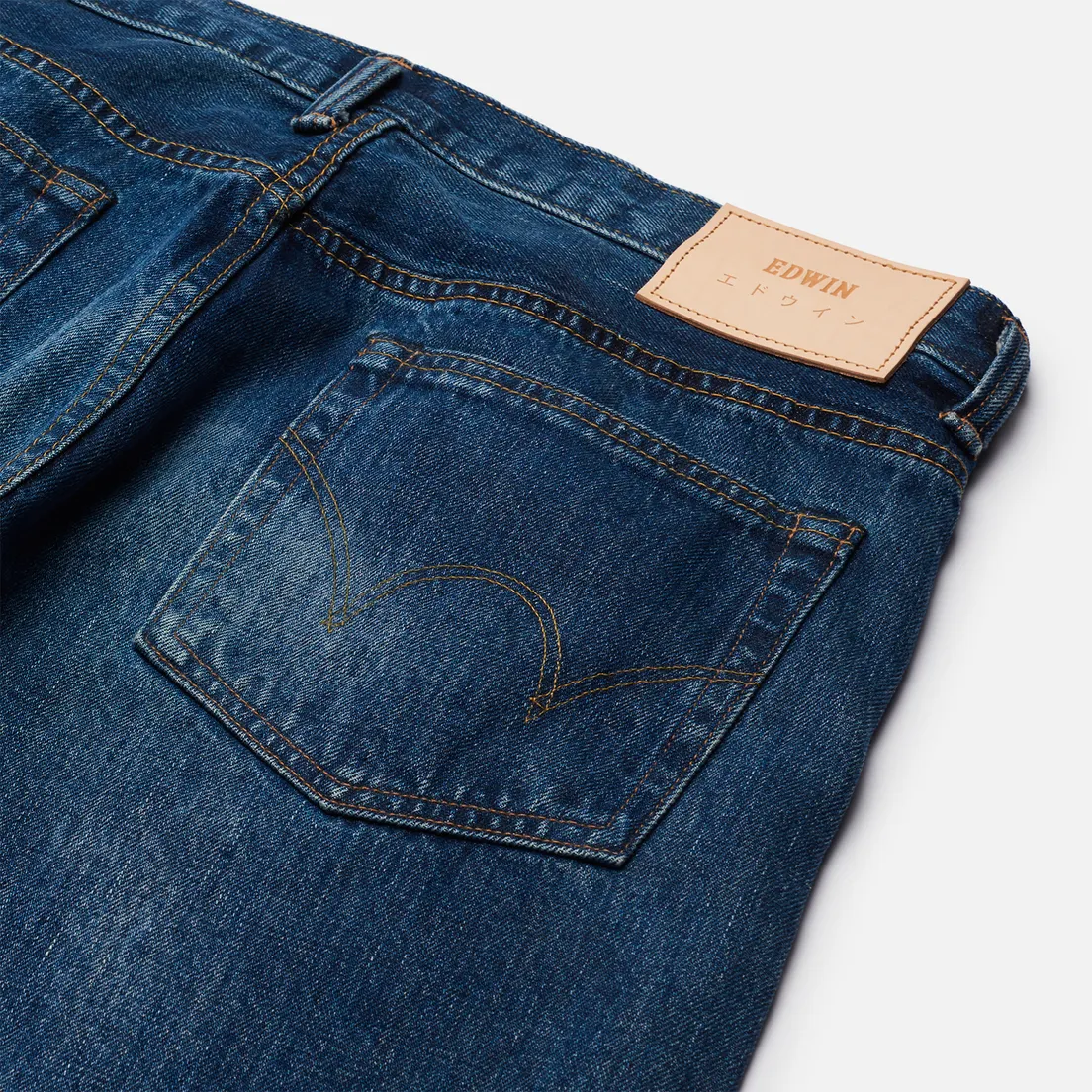 Edwin Мужские джинсы Regular Tapered Dark Pure Indigo Rainbow Selvage 13.5 Oz