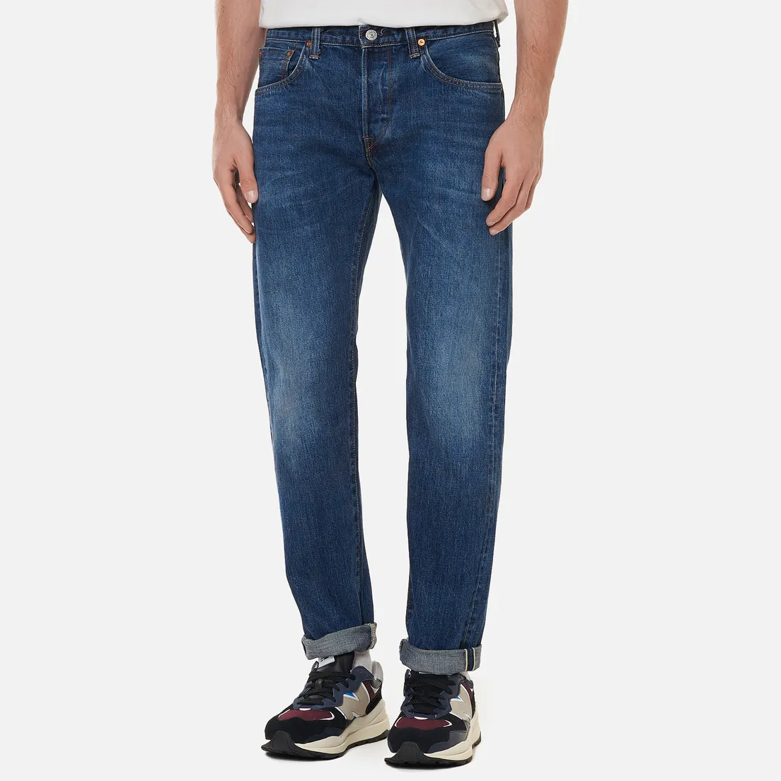 Edwin Мужские джинсы Regular Tapered Dark Pure Indigo Rainbow Selvage 13.5 Oz