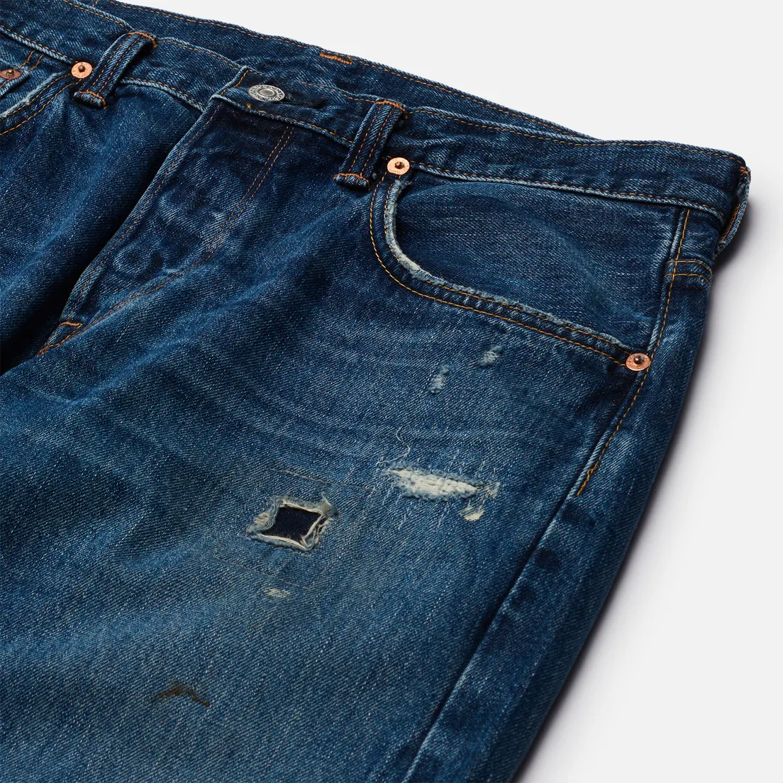 Edwin Мужские джинсы Regular Tapered Dark Pure Indigo Rainbow Selvage 13.5 Oz