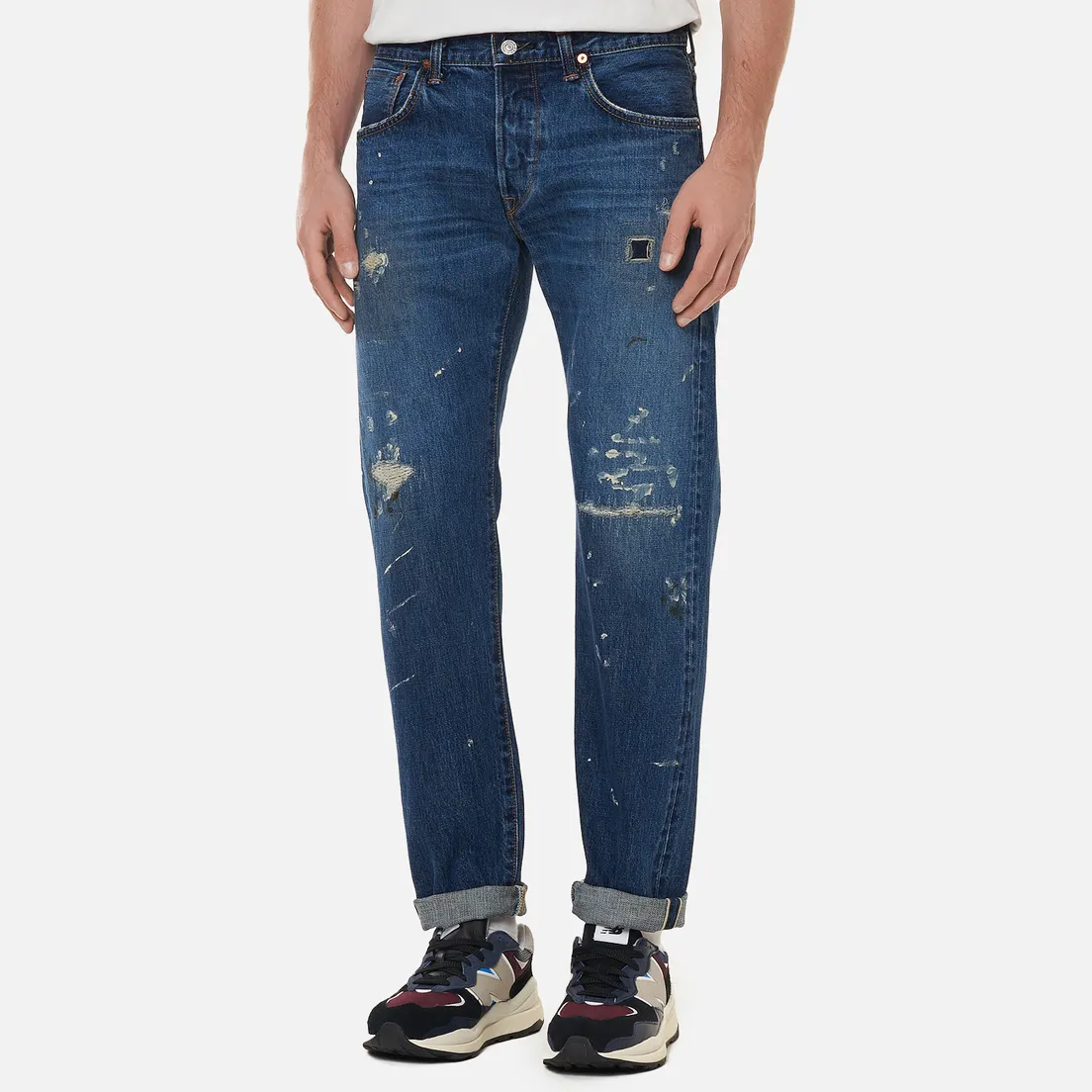 Edwin Мужские джинсы Regular Tapered Dark Pure Indigo Rainbow Selvage 13.5 Oz