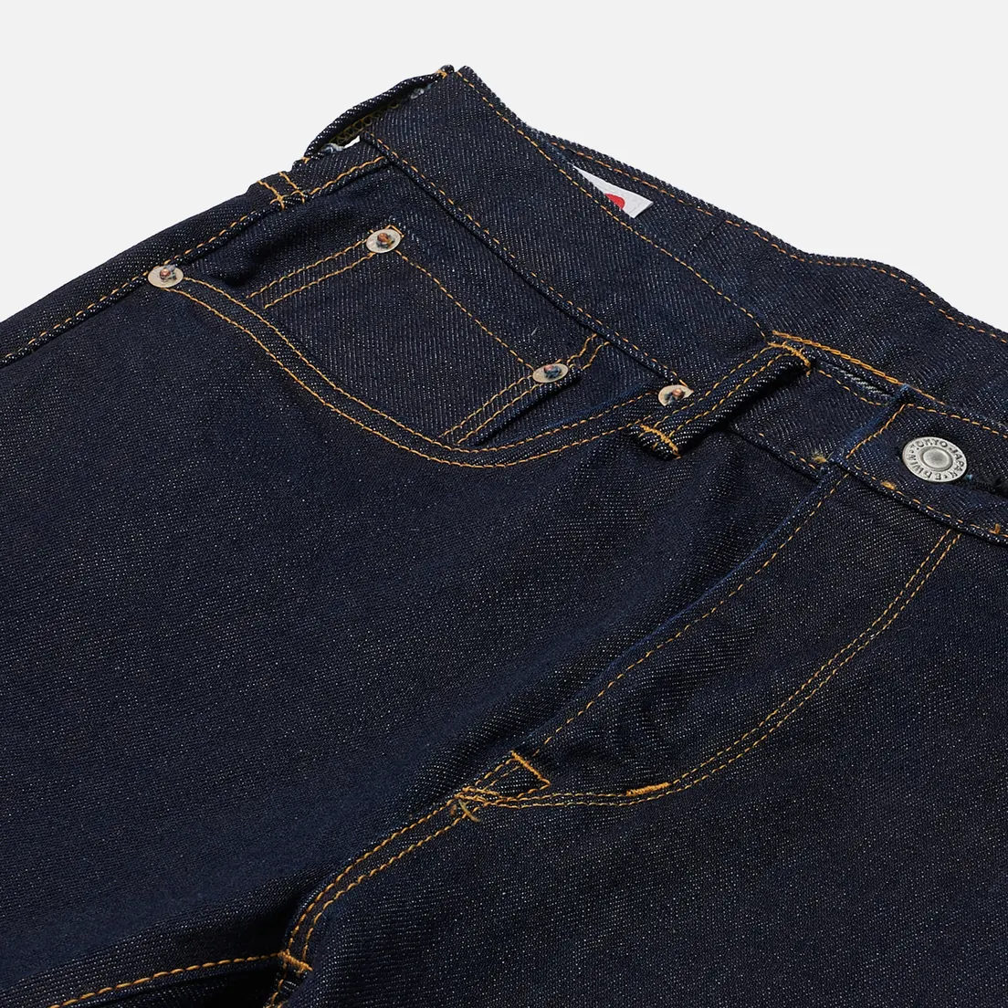 Edwin Мужские джинсы Slim Tapered Kaihara Blue Stretch Denim Green x White Selvage 12.5 Oz