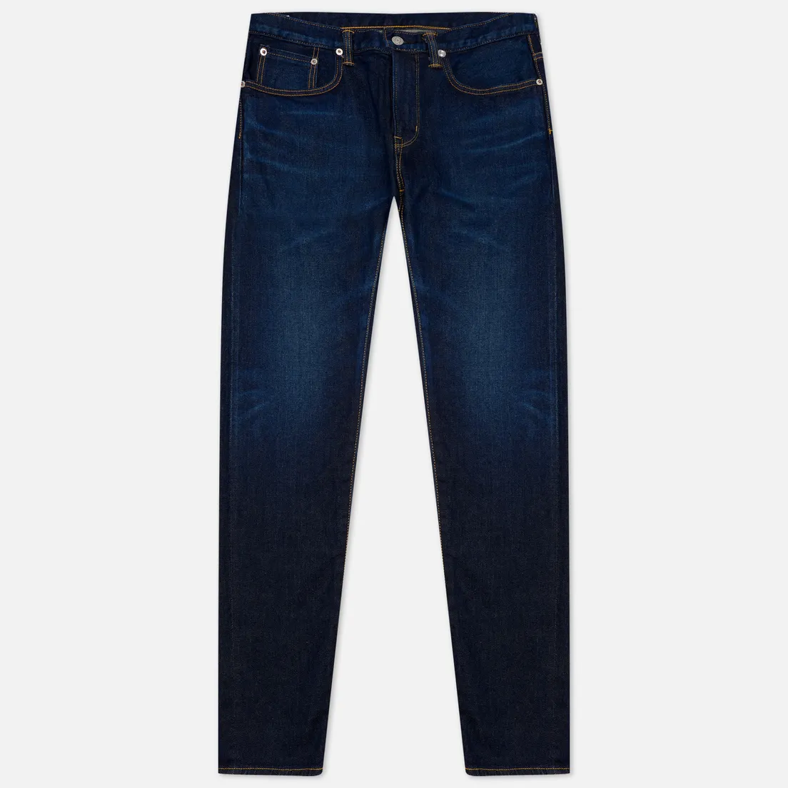Edwin Мужские джинсы Slim Tapered Kaihara Blue Stretch Denim Green x White Selvage 12.5 Oz