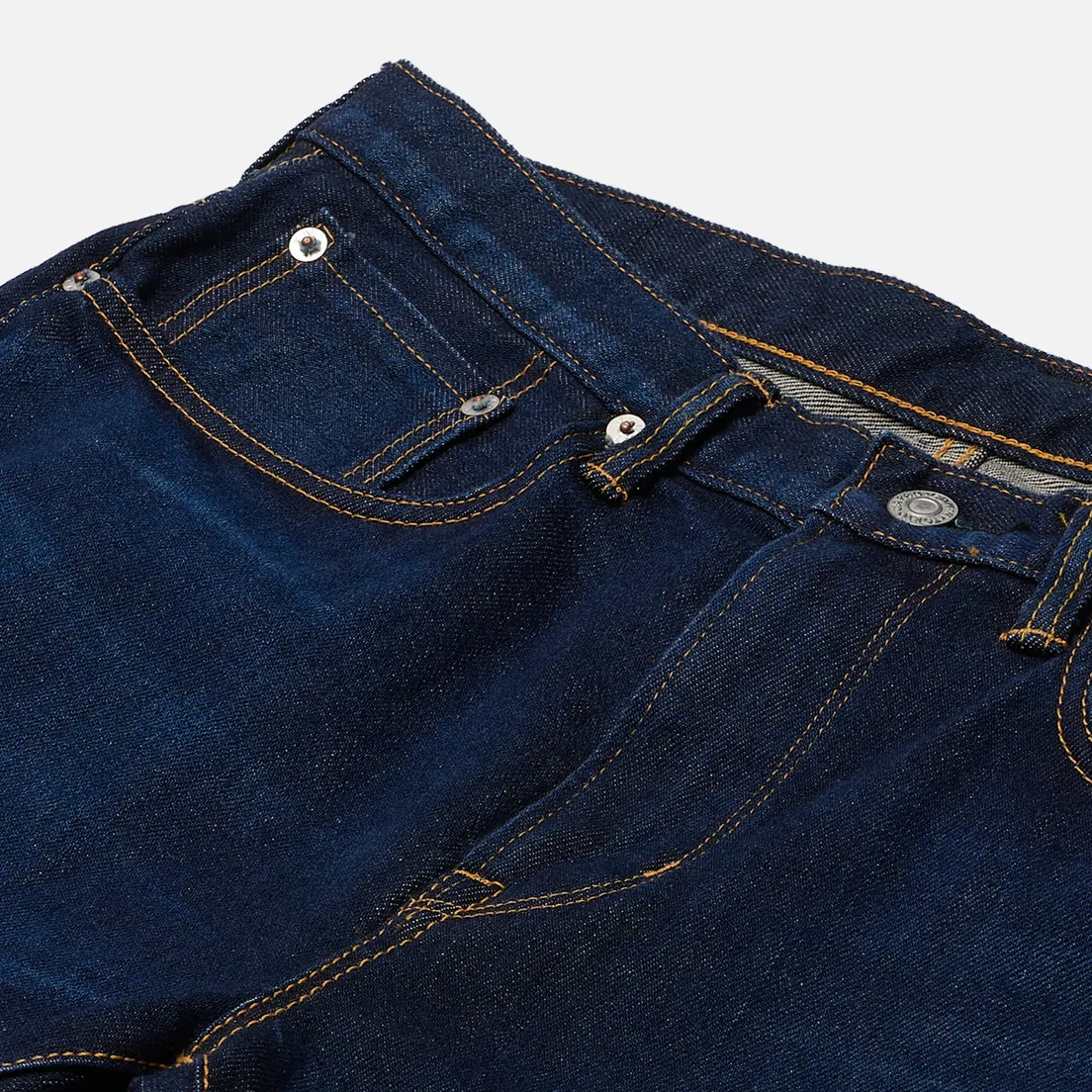 Edwin Мужские джинсы Slim Tapered Kaihara Blue Stretch Denim Green x White Selvage 12.5 Oz